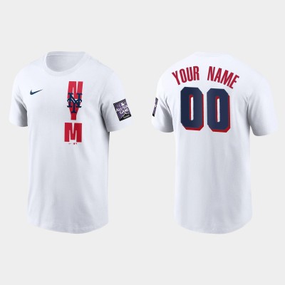 New York Mets Custom Men's 2021 Mlb All Star Game Wordmark White TShirt